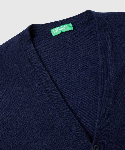 BENETTON (UNITED COLORS OF BENETTON)(ベネトンユナイテッドカラーズオブベネトン)の「ウール100%フロントボタン付き無地ニットベスト(ベスト・メンズ・ネイビー/ダークブラウン/グレー・LARGE/SMALL/MEDIUM)」の20枚目の写真