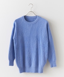 Crew Neck Simple Shaggy Knit/クルーネック シンプルシャギーニット