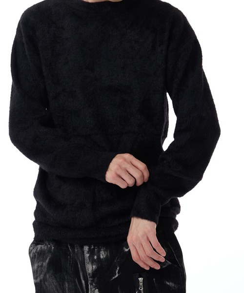ROOPTOKYO（ループトウキョウ）の「Crew Neck Simple Shaggy Knit/クルーネック シンプルシャギーニット（ニット/セーター・メンズ・ブラック/サックスブルー/ホワイト/レッド/ベージュ/ネイビー・FREE/M/L/XL）」の3枚目の写真