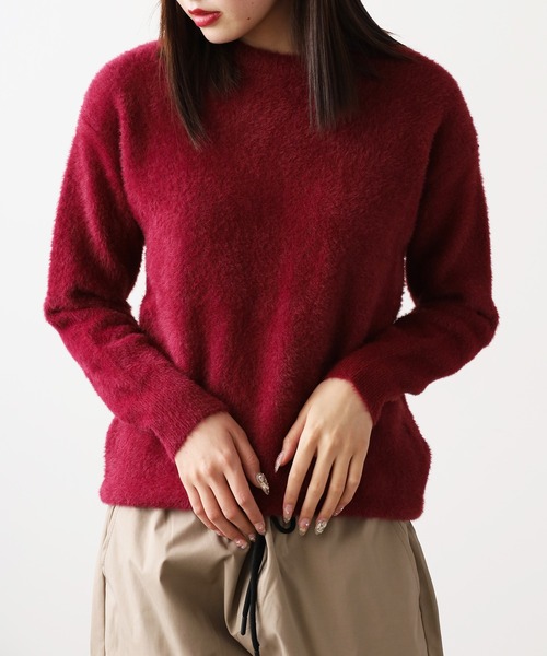 ROOPTOKYO（ループトウキョウ）の「Crew Neck Simple Shaggy Knit/クルーネック シンプルシャギーニット（ニット/セーター・メンズ・ブラック/サックスブルー/ホワイト/レッド/ベージュ/ネイビー・FREE/M/L/XL）」の19枚目の写真