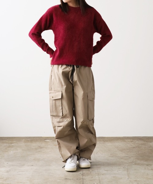 ROOPTOKYO（ループトウキョウ）の「Crew Neck Simple Shaggy Knit/クルーネック シンプルシャギーニット（ニット/セーター・メンズ・ブラック/サックスブルー/ホワイト/レッド/ベージュ/ネイビー・FREE/M/L/XL）」の21枚目の写真