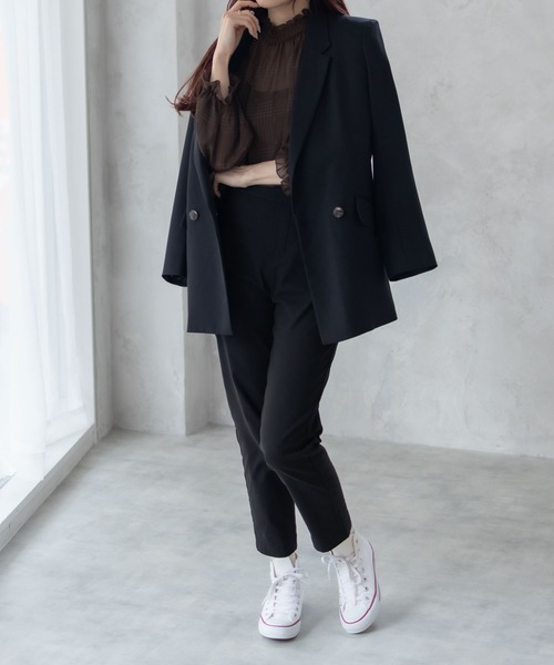 HusHusH（ハッシュアッシュ）の「HusHusH らく美パン あったか起毛 テーパードパンツ（その他パンツ・レディース・キャメル/ブラック/グレー・S/M/L）」の22枚目の写真