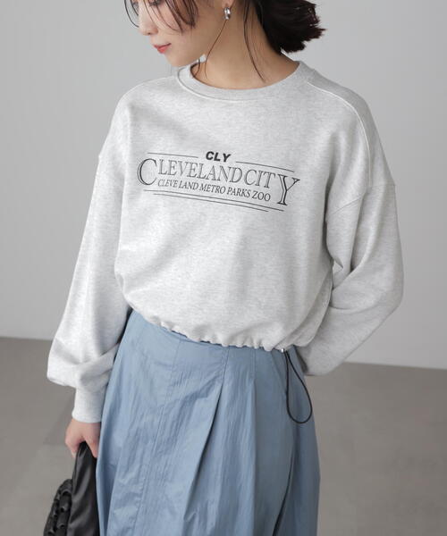 FREE'S MART(フリーズマート)の「◆裾ドロストスウェット(Tシャツ/カットソー・レディース・ホワイト/レッド/ブラック・FREE)」の1枚目の写真