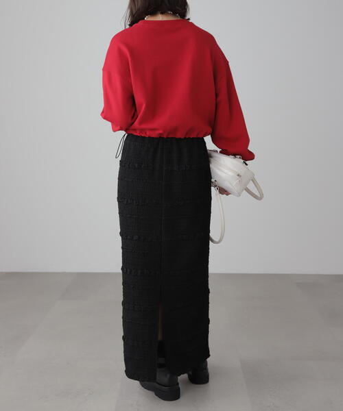 FREE'S MART(フリーズマート)の「◆裾ドロストスウェット(Tシャツ/カットソー・レディース・ホワイト/レッド/ブラック・FREE)」の5枚目の写真