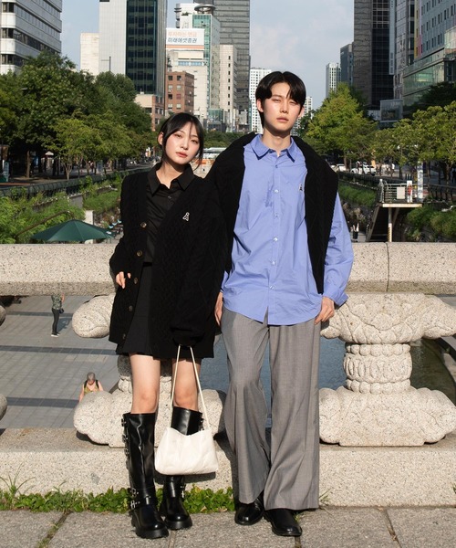 【UNISEX】ALAND／Aロゴワッペンロングスリーブシャツ（シャツ/ブラウス）｜ALAND（エーランド）