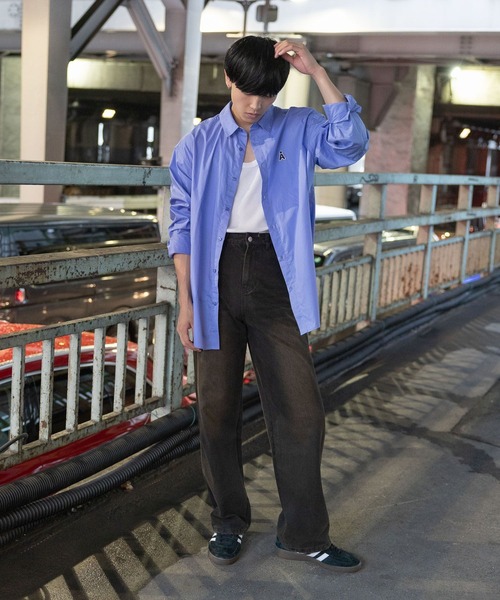 【UNISEX】ALAND／Aロゴワッペンロングスリーブシャツ（シャツ/ブラウス）｜ALAND（エーランド）