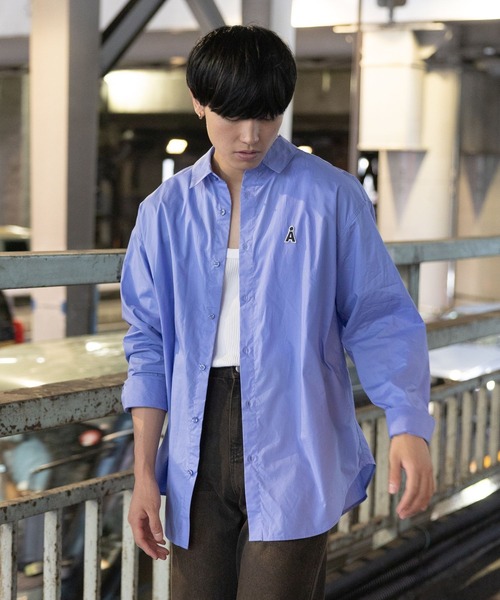 【UNISEX】ALAND／Aロゴワッペンロングスリーブシャツ（シャツ/ブラウス）｜ALAND（エーランド）