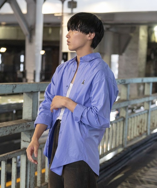【UNISEX】ALAND／Aロゴワッペンロングスリーブシャツ（シャツ/ブラウス）｜ALAND（エーランド）