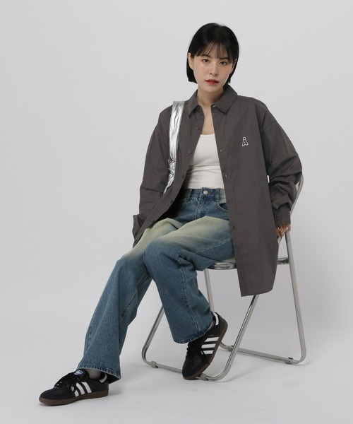 【UNISEX】ALAND／Aロゴワッペンロングスリーブシャツ（シャツ/ブラウス）｜ALAND（エーランド）