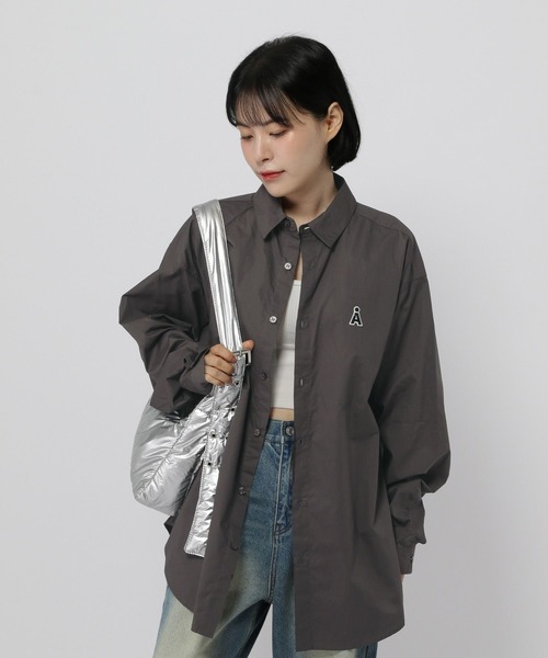 【UNISEX】ALAND／Aロゴワッペンロングスリーブシャツ（シャツ/ブラウス）｜ALAND（エーランド）