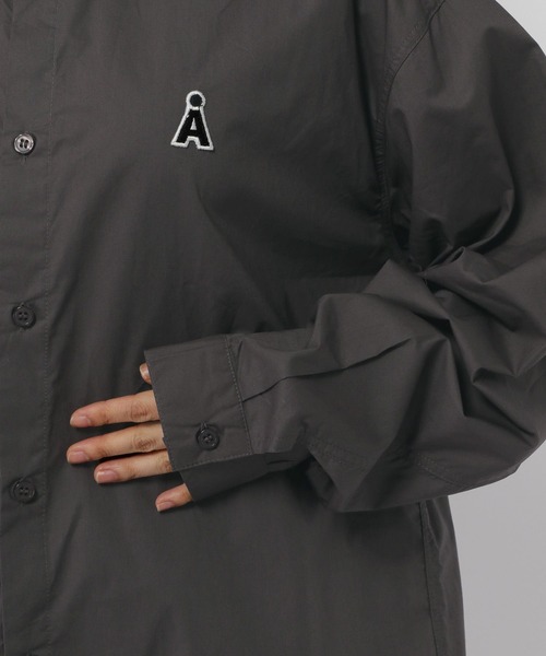 【UNISEX】ALAND／Aロゴワッペンロングスリーブシャツ（シャツ/ブラウス）｜ALAND（エーランド）