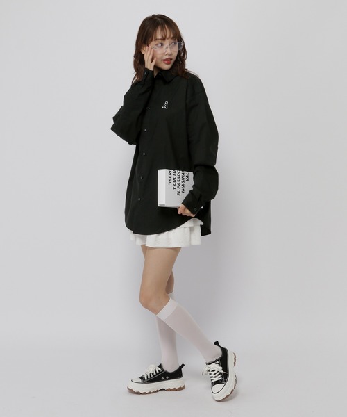 【UNISEX】ALAND／Aロゴワッペンロングスリーブシャツ（シャツ/ブラウス）｜ALAND（エーランド）