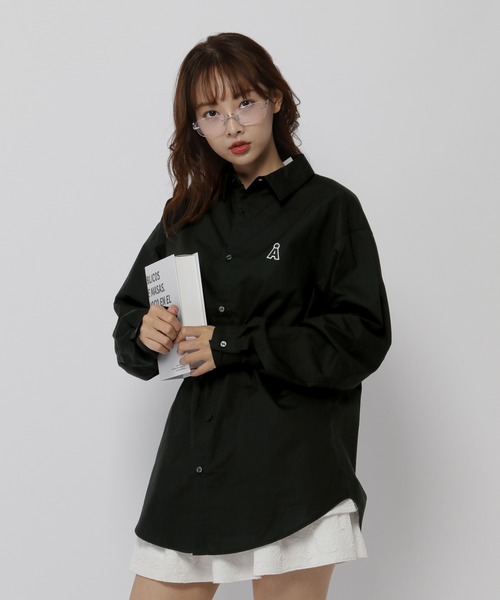 【UNISEX】ALAND／Aロゴワッペンロングスリーブシャツ（シャツ/ブラウス）｜ALAND（エーランド）