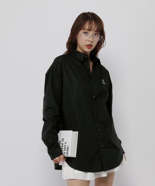 【UNISEX】ALAND／Aロゴワッペンロングスリーブシャツ（シャツ/ブラウス）｜ALAND（エーランド）