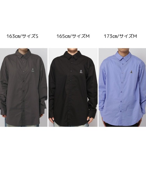 【UNISEX】ALAND／Aロゴワッペンロングスリーブシャツ（シャツ/ブラウス）｜ALAND（エーランド）