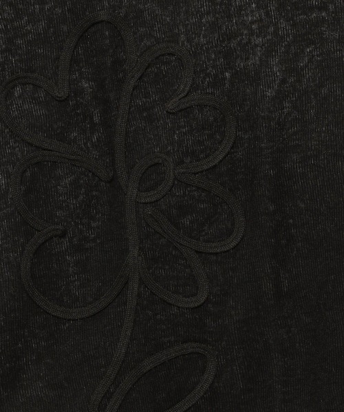 mysty woman（ミスティウーマン）の「フラワーコード刺繍プルオーバー　150087（Tシャツ/カットソー・レディース・オフホワイト/チャコールグレー/ブラック・FREE）」の18枚目の写真