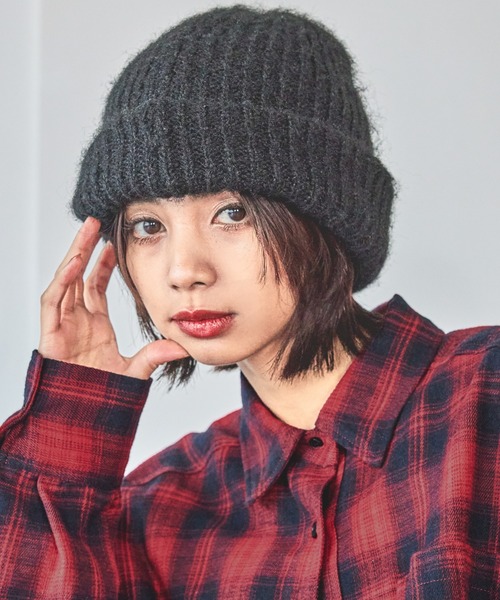 PAGEBOY(ページボーイ)の「モヘアビーニー(ニットキャップ/ビーニー・レディース・ブルー系その他/ブラック/グレー・FREE)」の2枚目の写真