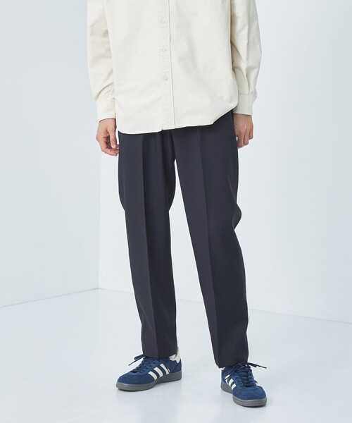 green label relaxing（グリーンレーベルリラクシング）の「メランジ ツイル ワイド ユーティリティパンツ イージーパンツ -ストレッチ・防シワ-（その他パンツ・メンズ・ダークグレー/ダークブラウン/ネイビー・S/XL/L/M）」の3枚目の写真