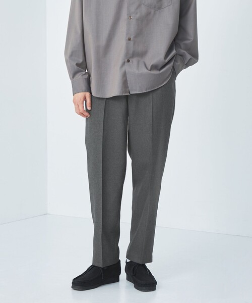green label relaxing（グリーンレーベルリラクシング）の「メランジ ツイル ワイド ユーティリティパンツ イージーパンツ -ストレッチ・防シワ-（その他パンツ・メンズ・ダークグレー/ダークブラウン/ネイビー・S/XL/L/M）」の2枚目の写真