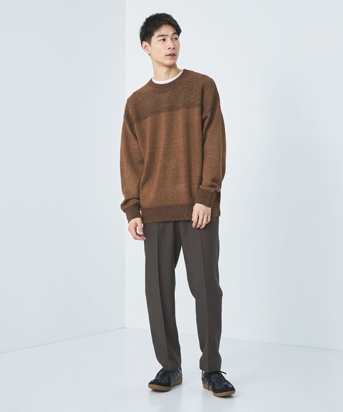 green label relaxing（グリーンレーベルリラクシング）の「メランジ ツイル ワイド ユーティリティパンツ イージーパンツ -ストレッチ・防シワ-（その他パンツ・メンズ・ダークグレー/ダークブラウン/ネイビー・S/XL/L/M）」の4枚目の写真