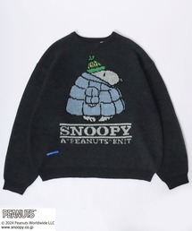 PEANUTS | PEANUTS SNOOPY(ピーナッツ スヌーピー)ダウンスヌーピー キャラクタージャガード編みニットセータープルオーバー メンズ レディース(ニット/セーター)