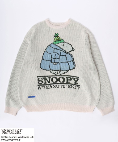PEANUTS(ピーナッツ)の「PEANUTS SNOOPY(ピーナッツ スヌーピー)ダウンスヌーピー キャラクタージャガード編みニットセータープルオーバー メンズ レディース(ニット/セーター・レディース・ブラウン/アイボリー/チャコールグレー・S/M/L)」の22枚目の写真