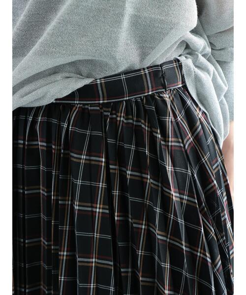 Te chichi（テチチ）の「プリーツチェックロングスカート（スカート・レディース・ブラック/ブラウン/ネイビー・F）」の18枚目の写真