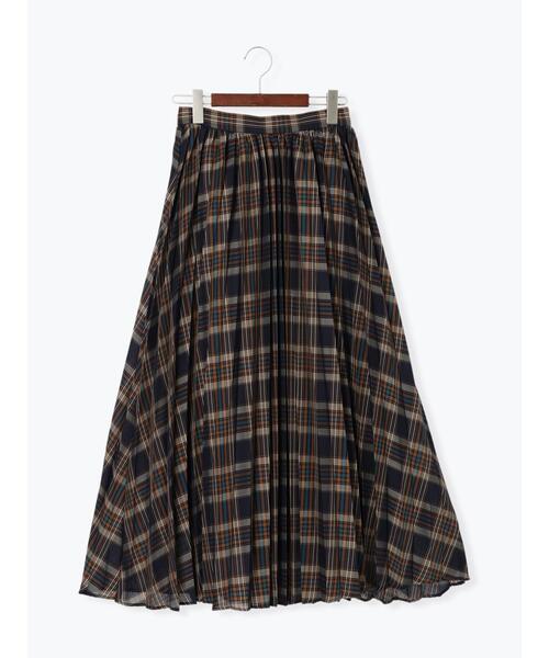Te chichi（テチチ）の「プリーツチェックロングスカート（スカート・レディース・ブラック/ブラウン/ネイビー・F）」の20枚目の写真