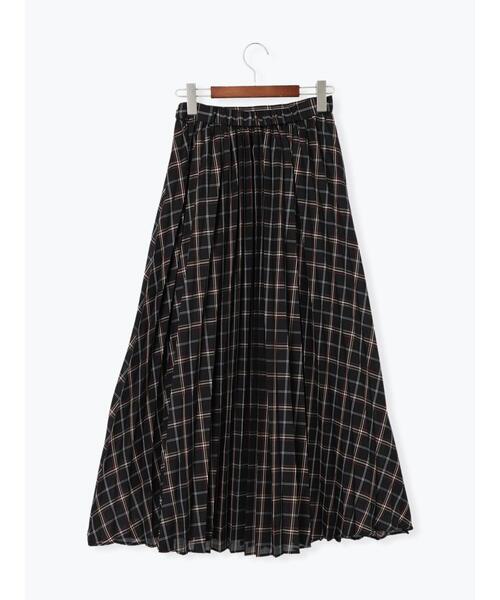 Te chichi（テチチ）の「プリーツチェックロングスカート（スカート・レディース・ブラック/ブラウン/ネイビー・F）」の22枚目の写真
