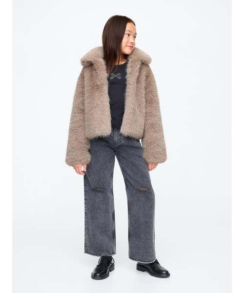 【即完】Menes. ファー付きクロップドジャケット 即完】Menes. ファー付きクロップドジャケット