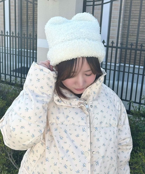 セール】もふもふ猫耳ニット帽（ニットキャップ/ビーニー