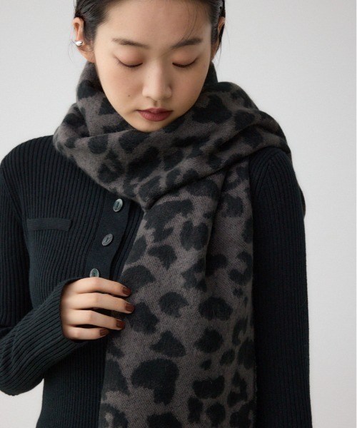 AZUL by moussy（アズールバイマウジー）の「ビッグレオパードストール（ストール/ショール・レディース・グレー系その他/ブラウン系その他・FREE）」の2枚目の写真