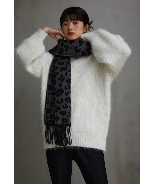 AZUL by moussy（アズールバイマウジー）の「ビッグレオパードストール（ストール/ショール・レディース・グレー系その他/ブラウン系その他・FREE）」の6枚目の写真
