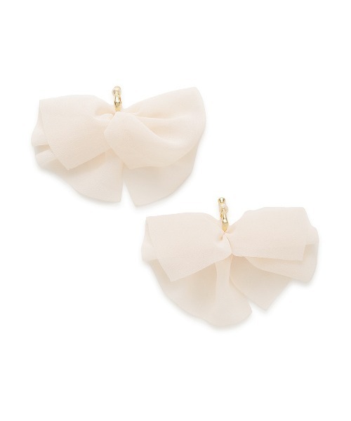 Mila Owen(ミラオーウェン)の「シースルーイヤリング(イヤリング・レディース・アイボリー/グレー・FREE)」の3枚目の写真