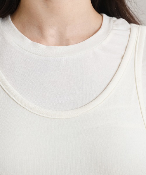 SUWDEE(スーディー)の「fake layered crew neck tops(その他トップス・レディース・グレー/ホワイト/ブラック・M)」の18枚目の写真