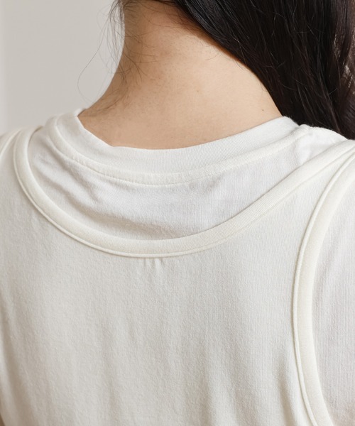 SUWDEE(スーディー)の「fake layered crew neck tops(その他トップス・レディース・グレー/ホワイト/ブラック・M)」の19枚目の写真