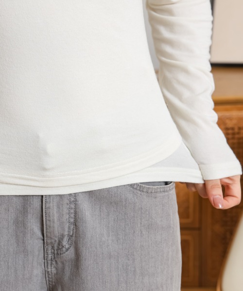 SUWDEE(スーディー)の「fake layered crew neck tops(その他トップス・レディース・グレー/ホワイト/ブラック・M)」の21枚目の写真