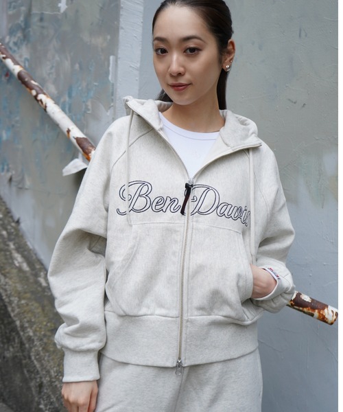 BEN DAVIS(ベンデイビス)の「《BEN DAVIS》LADIES SWEAT FULL ZIP HOODIE(パーカー・レディース・オートミール/ブラック/カーキ・FREE)」の10枚目の写真