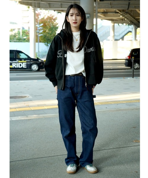 BEN DAVIS(ベンデイビス)の「《BEN DAVIS》LADIES SWEAT FULL ZIP HOODIE(パーカー・レディース・オートミール/ブラック/カーキ・FREE)」の4枚目の写真