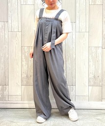 グレー サロペット ゆったり IEDIT[イディット] コーデはおまかせ！ 大人シックなスタイル