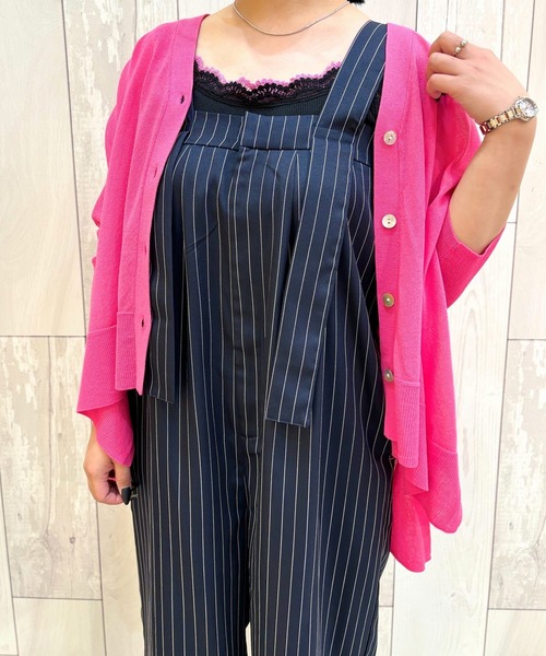 Q（キュー）の「ワイドベルトサロペット（サロペット/オーバーオール・レディース・ブルー系/グレー・MEDIUM）」の20枚目の写真