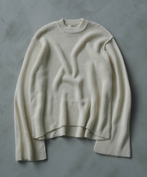 anuke(アンヌーク)の「Crewneck Lowgauge Knit(ニット/セーター・レディース・ミント/ベージュ/アイボリー・FREE)」の2枚目の写真