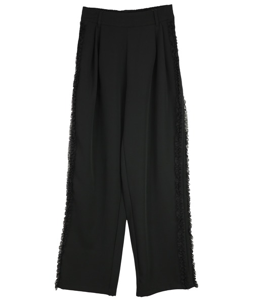 verybrain フリルパンツ　黒 サイドフリルパンツ（その他パンツ）｜and it_（アンドイット
