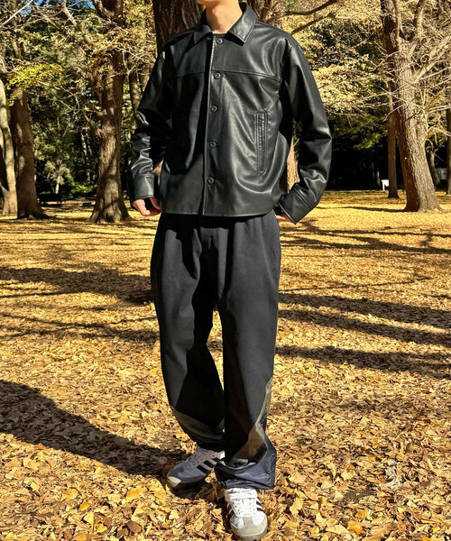 CIAOPANIC（チャオパニック）の「【mi-ry by CIAOPANIC】ナイロン切り替えパンツ（その他パンツ・レディース・ブラック/オリーブ・LARGE/MEDIUM）」の4枚目の写真