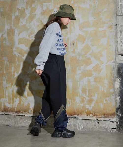 CIAOPANIC（チャオパニック）の「【mi-ry by CIAOPANIC】ナイロン切り替えパンツ（その他パンツ・レディース・ブラック/オリーブ・LARGE/MEDIUM）」の10枚目の写真