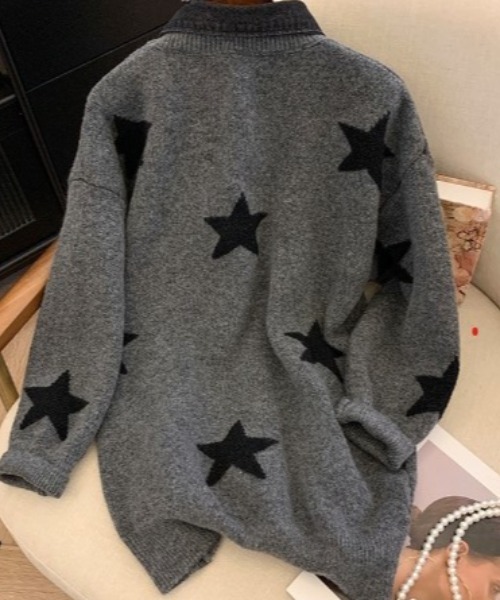 LAC-VERT（ラック・ヴェール）の「【つけ襟セット】 バイカラーチェリー/星柄ニット（ニット/セーター・レディース・その他1/その他2・FREE）」の8枚目の写真