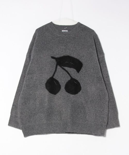 セール】【つけ襟セット】 バイカラーチェリー/星柄ニット（ニット