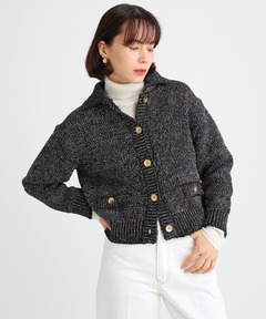 セール】martinique/ツイードジャケット（ノーカラージャケット