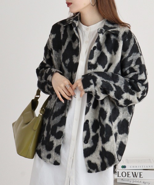 【セール】RELACLO select 起毛レオパード柄シャツジャケット（その他アウター）｜FUNALIVE（ファンアライブ）