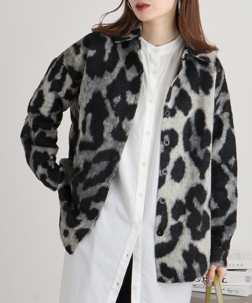 【セール】RELACLO select 起毛レオパード柄シャツジャケット（その他アウター）｜FUNALIVE（ファンアライブ）